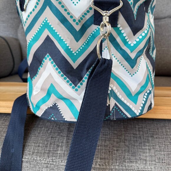 Thirty One Insulated Cooler, Retired Dotty Chevron Pattern - Picture 4 of 7